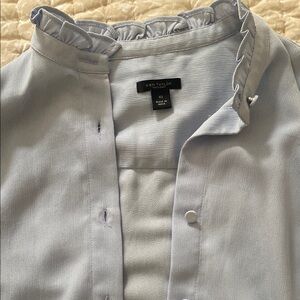 Ann Taylor Blue Casual Button Down Shirt